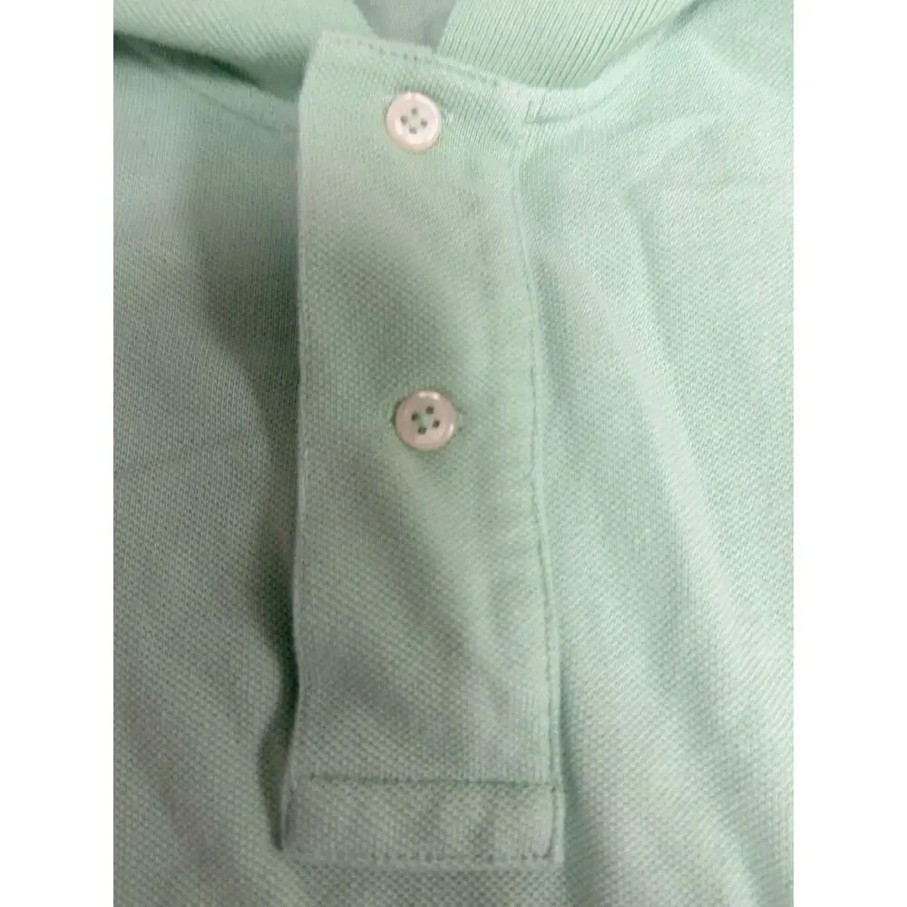 Vintage Polo Ralph Lauren Men’s L Lime Green Cotton Pique Shirt USA Fabric